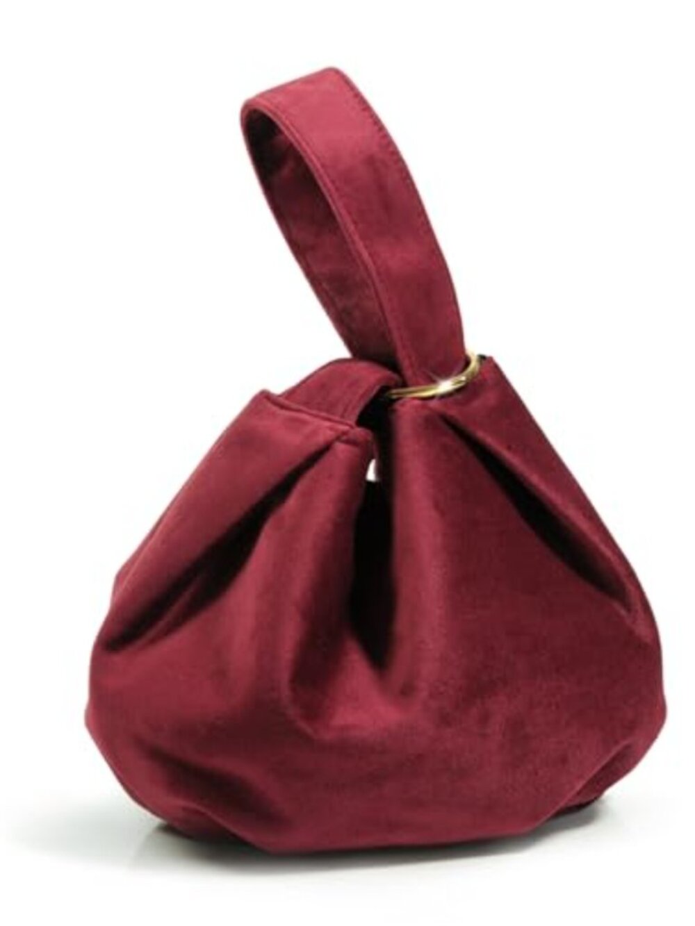 Velvet Top Handle Clutch Wristlet Small Bucket Tote Party Bag